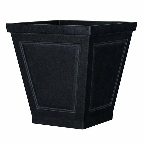 L&G Solutions 16.7 in. H X 16 in. D Polyresin New England Planter Black PVE5516TCI